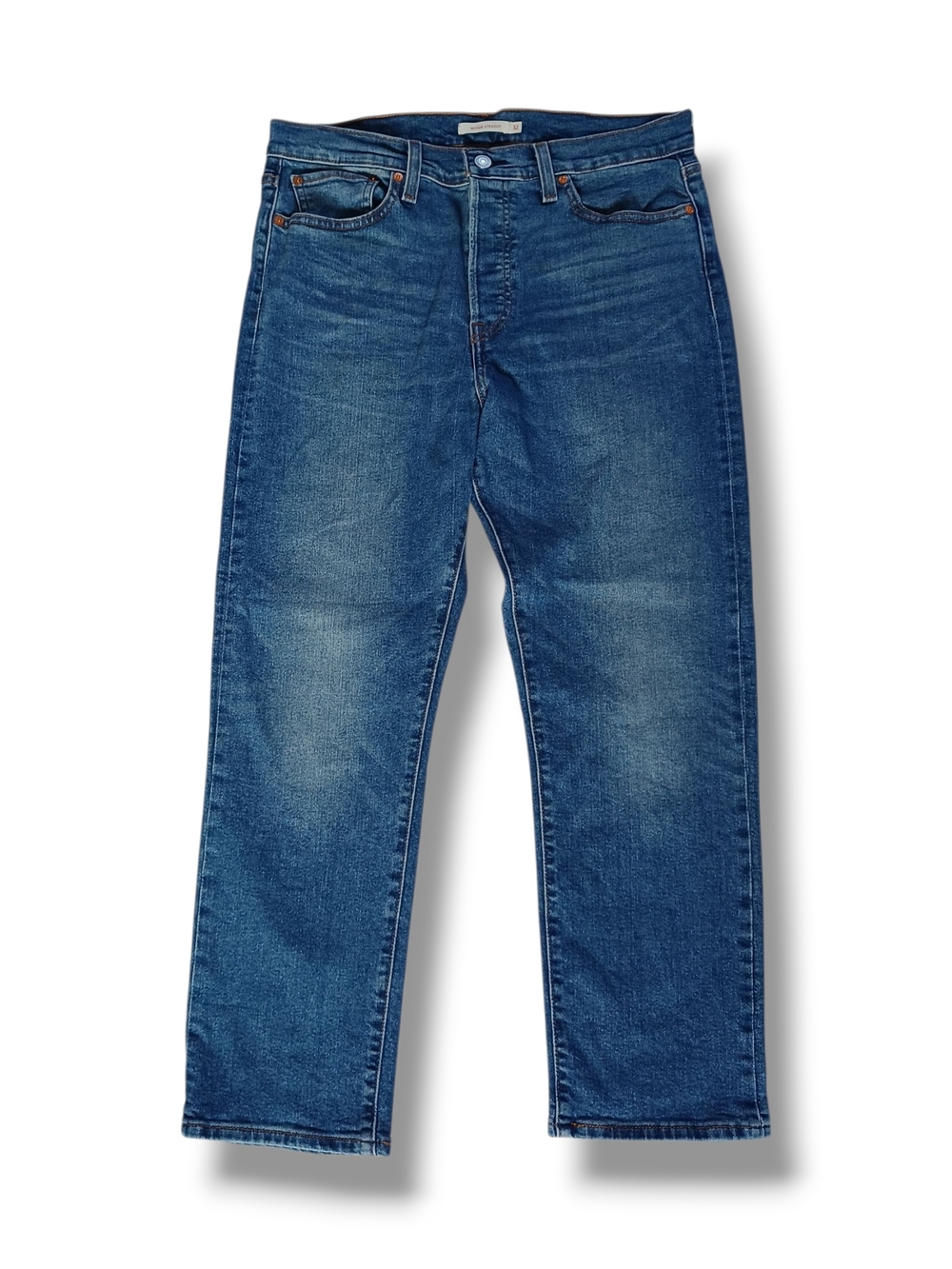 Levi's Womens Wedgie Jeans Straight Highrise Stretch Button Fly 90s Size 32x28